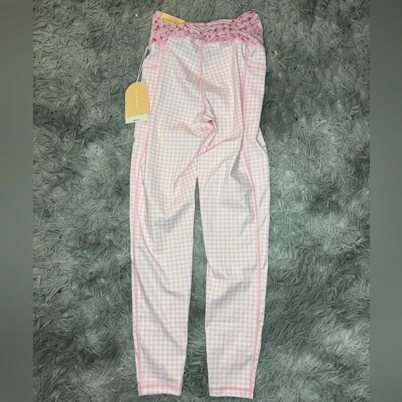Blogilates Women’s Ruched Waist Leggings - Pink Gingham Size Medium NWT - Picture 10 of 10